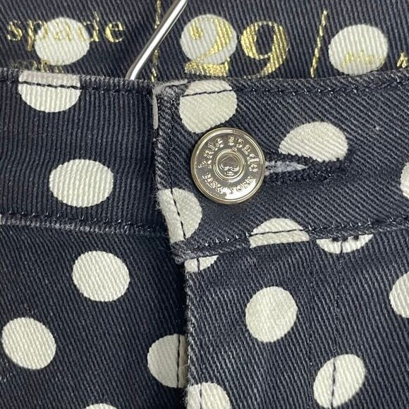 Kate Spade New York Polka Dot  Perry Street  Black Cream  Size 29‎ Jeans - Picture 3 of 11